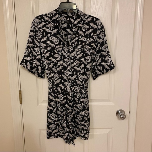 rag & bone Black Floral Romper Size 6 - Picture 3 of 13